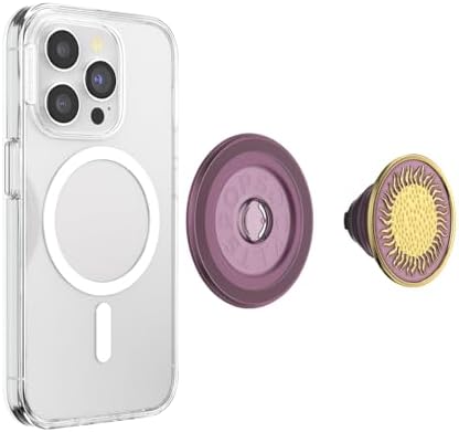 PopSockets Phone Grip for MagSafe, Magnetic Holder, Phone Stand, Enamel - Enamel Sun Fire - Image 4
