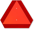 SWEETAPRIL Slow Moving Vehicle Sign, Rust Free Aluminum Slow Moving Vehicle Triangle Signs, 14"X16", 40-Mil Thick Diamond Grade Reflective For Golf Cart, For Golf Cart, Tractor, Utv, Safety Signs by Sweetapril%C2%AE