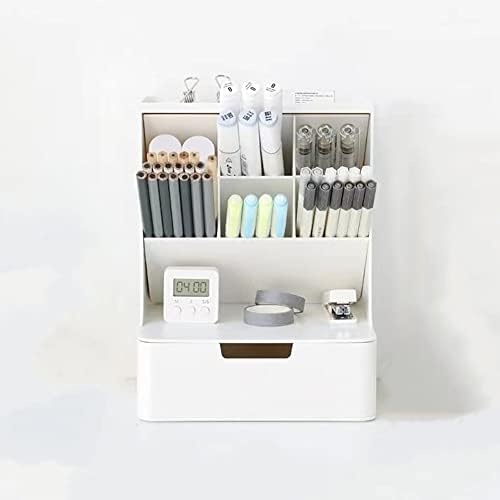Desk Organizer with Drawer Pencil Organizer for Desk Office Organization Desktop Stationary Organizer for School Home Office Art Supplies - Image 3