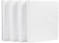 Amazon Basics 3-Ring Binder with Round Rings and Interior Pockets, 1-Inch, White, 4-Pack by AmazonBasics
