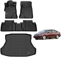 AIPOIL® Custom Fit TPE Floor & Cargo Liners for 2012-2015 Honda Civic & Civic Si Only Sedan (Not Coupe), All-Weather Waterproof Stain-Resistant Durable Raised Edge Car Liners by AIPOIL