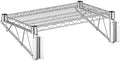 12" x 24" Wire Chrome Wall Mount Shelf, Commercial Fixed Rack, Metal Wall Mount Floating Shelving by Zedfire