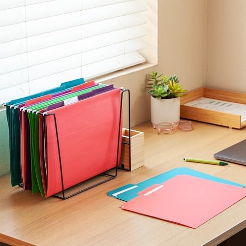 Oxford Hanging File Folders, 25 Pack, Letter Size (8.5" x 11"), 4 Tropical Colors, 5 Tab Positions, Includes Tabs and Inserts, Hanging Files for Office and Document Organization - Image 5