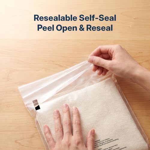 18” X 24” (100 Count) Self Seal Clear Poly Bags with Suffocation Warning - Image 4