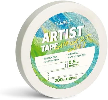 Artist Tape for Watercolor Paper, 1/2 inch Wide 200FT Long by JusArt%7CCreativeArtSupplies