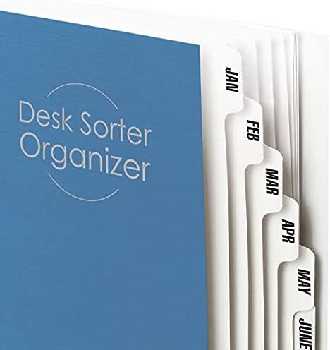 Smead Desk File/Sorter, Monthly (Jan-Dec), 12 Dividers, Letter Size, Dark Blue (89286) (Pack of 5) - Image 3
