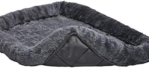 MidWest Homes for Pets QuietTime Dog Bed – Gray Faux Fur Bolster, Ultra-Soft and Machine Washable, Fits 36-Inch Crates and Carriers, for Medium to Large Breed Dogs - Image 4
