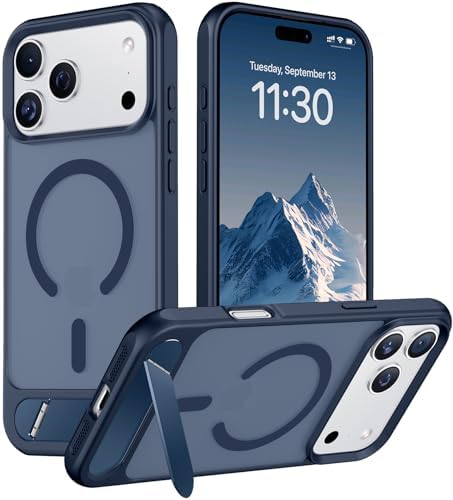 Temdan Magnetic for iPhone 18 Pro Case/iPhone 17 Pro Case Stand Blue by Temdan