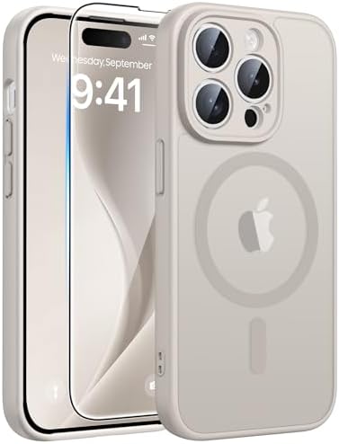 FNTCASE for iPhone 14 Pro Max Case, Fit for Magsafe, Glass Screen Protector by FNTCASE