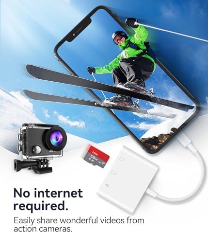 Oyuiasle SD Card Reader for iPhone iPad Trail Camera Viewer 3-in-1 SD Adapter with Dual Slots & USB Port, Memory Card Adapter Dual-connector Design with Lightening&USB-C for Photographers, Plug & Play - Image 5