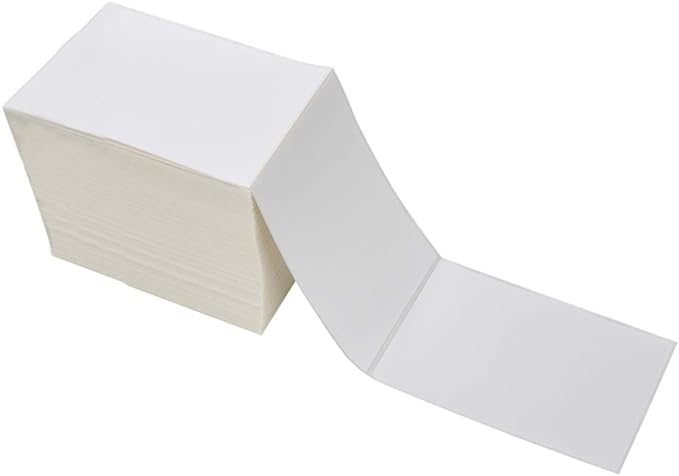 9527 Product Fanfold 4 x 6 Direct Thermal Labels White Perforated Shipping - Image 2