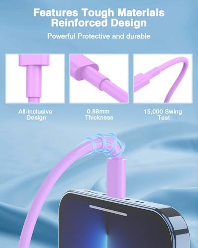 Susnwere USB C to Lightning Cable (2pack 6ft), Apple MFi Certified iPhone Fast Charger 2m, Power Delivery Original Type C Charging Cord for Apple iPhone 13/12/11 Pro/11/XS MAX/XR/8/7/6s Plus,iPad - Image 5