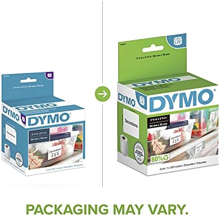 DYMO Authentic LW Large Multi-Purpose Labels, DYMO Labels for LabelWriter Label Printers, 2-1/8" x 2-3/4", 1 Roll of 320 - Image 2