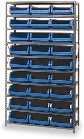 Quantum Storage Systems MSU-531YL Solid Heavy Duty 10 Shelves 27 MAGNUM Yellow Bins 75" H x 42" W x 18" D - Image 3