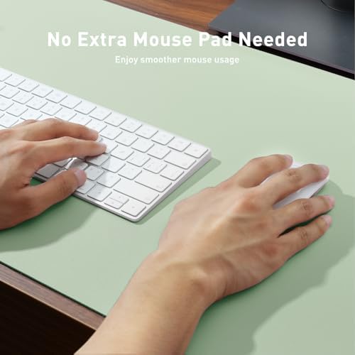 Aothia Large PU Leather Desk Pad Protector – Non-Slip Mouse Pad & Writing Mat for Office/Home, Waterproof, Easy to Clean (31.5" x 15.7", Aqua) - Image 3