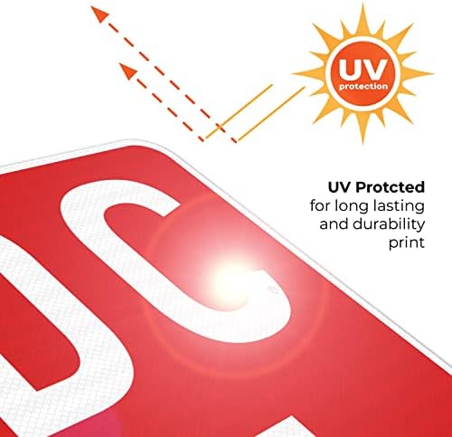 FDC Left Arrow Sign, Red Background, - Image 7