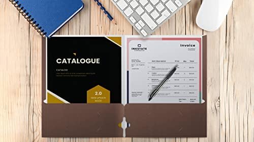 Better Office Products Two Pocket Portfolio Folders, 50-Pack, Brown, Letter Size Paper Folders, 50 Pieces, Brown - Image 5