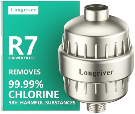 Longriver R7 Shower Filter High Put Shower Water Filter for Hard Water by DesignedforaSpa-LikeShower