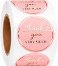 Thank You Stickers, 500 Blush Pink Round, 1.5 Inch by IBAKE