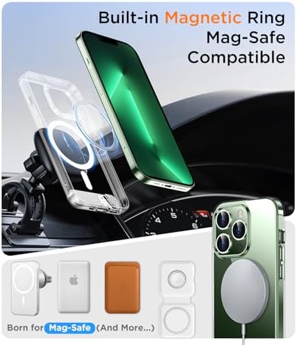 Temdan Magnetic Compatible with iPhone 13 Pro Max Case, [Built-in Invisible Kickstand][Compatible with MagSafe] [Military Grade Shockproof] Slim Thin Phone Case for iPhone 13 Pro Max 6.7" - Image 5