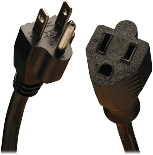 Tripp Lite Power Cord Extension Cable, Heavy Duty, 14AWG, 5-15P to 5-15R, 15A, 25' (P024-025) black by TrippLite