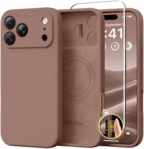 GolbinBox Magnetic for iPhone 18 Pro Case/17 Pro Case, Brown by GolbinBox