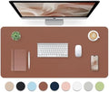 Bloss Brown Leather Desk Pad Protector, Office Desk Mat, Large Mouse Pad, Non-Slip PU Leather Desk Blotter, Laptop Desk Pad, Waterproof Desk Writing Pad for Office and Home (,35.4" x 17") by Bloss