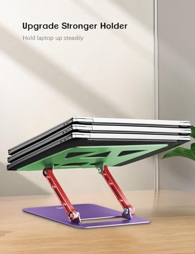 Aoviho Laptop Stand for Desk－Adjustable Laptop Stand Holder －Foldable Notebook Computer Stands for MacBook Air Pro HP Lenovo Dell Samsung Chromebook, 10-15.6 inch, Mixed Color - Image 5
