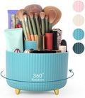 SKYDUE Makeup Organizer, Rotating Pencil Pen Holder for Desk, Dual-Purpose Desktop Organizer for Cosmetics & Pens, Makeup Brush Holder with 5 Slots, Pencil Cup for Office, Home by SKYDUE