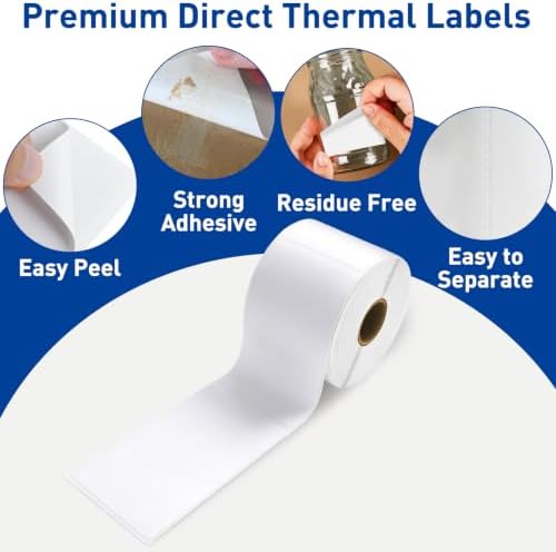 ESSENTIAL 2.25" x 4" Direct Thermal Labels (4200 Labels, 12 Rolls) - Image 3
