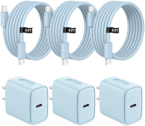 iPhone 17 16 15 Charger Fast Charging 3 Pack USB C Charger Block by STAKCYE