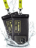 Pelican 2 Pack Marine Waterproof Phone Pouch (Regular) -Black/Hi-Vis Yellow by Pelican