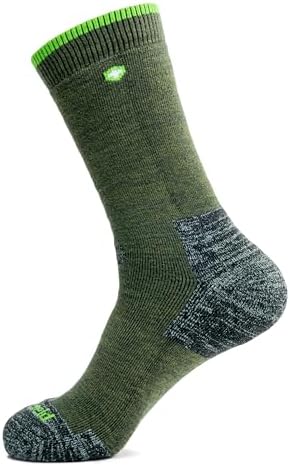 Insect Shield Heavyweight Hiking Walking Socks, Stretchy and Comfortable Crew Socks with Padding and Tick Protection by InsectShield