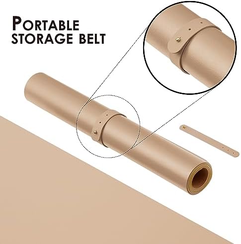 Cork Desk Mat - Dual-Sided Desk Pad for Office and Home - Desk Organization and Accessories - Ideal for Large Mouse Pad and Desk Mats on Top of Desks(Apricot,27.6"x 13.8") - Image 4