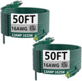 HUANCHAIN Indoor Outdoor Green Extension Cord 50 ft 2pcs Waterproof by huanchain