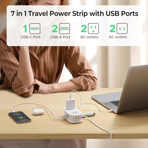 ORICO Cruise Approved Travel Power Strip, 4FT Wrap-Around Extension Cord - Image 4
