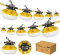 100FT LED Construction String Lights: Linkable 5000K 120V 10-Head by DEMILARE