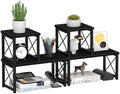 Honiter 2 Sets Desk Shelf, Desktop Organizer Shelf, Freestanding Small Bookshelf Desk Organizer, 2 Tier Independent Stackable Desktop Shelves, Desktop Office Storage Rack Display Shelf, Black by Honiter
