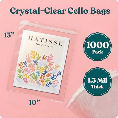 10x13 Self Sealing Cellophane Bags (200 Pack) - Resealable Adhesive - Image 2