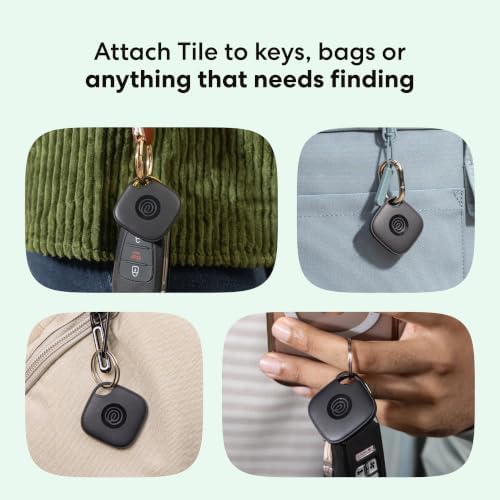 Life360 Tile - Bluetooth Tracker, Keys Finder and Item Locator for Keys, Bags and More. Phone Finder. Both iOS and Android Compatible. 2-Pack (Black/White) - Image 2