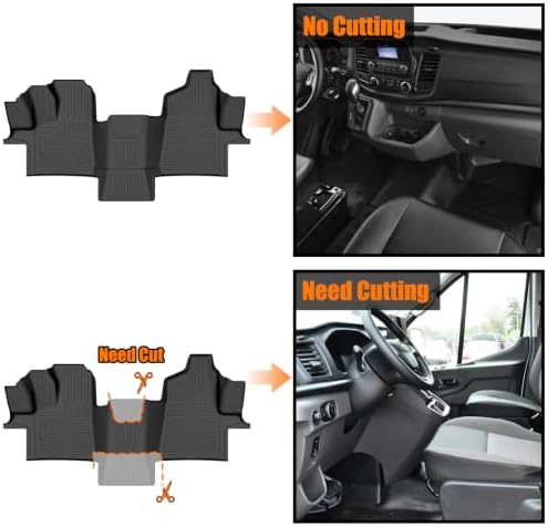 AUXKO All Weather Floor Mats for Ford Transit 2022-2026 - Image 3