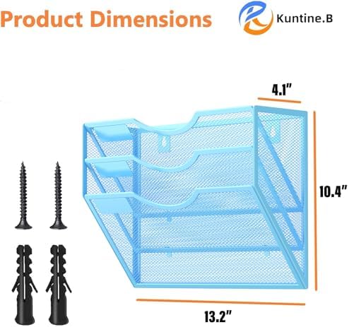 Kuntine.B Wall File Organizer Office Hanging Magazine Holder Wall File Organizer for Office Home - Image 2