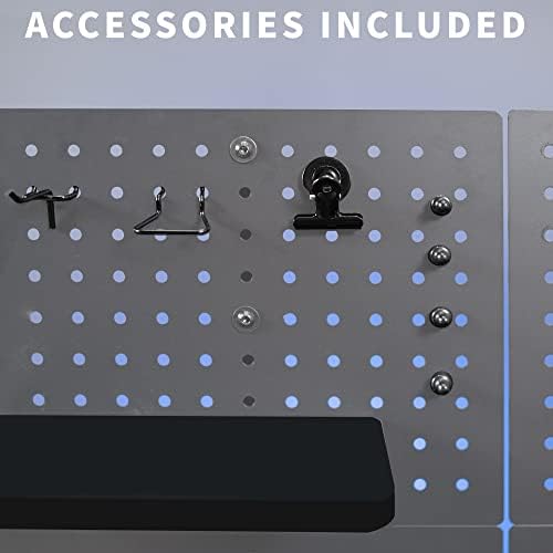 VIVO Black Clamp-on 12 x 20 inch Desk Pegboard, PP-DK12B - Image 6