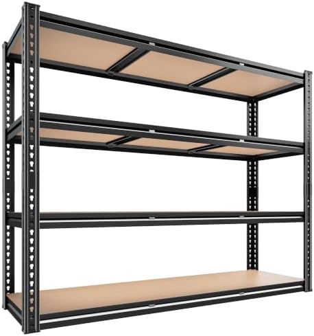 ROOMFAVE 48" W Garage Shelving 2200LBS, 4-Tier Storage Shelves by RoomFave-organizeyourjoy