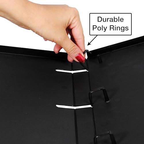 UniKeep 3 Ring View Binder - Binder Case is Fully Enclosed - Available in White, Clear, or Black and in Different Spine Sizes (Box of 20, Black, 1.0 Inch) - Image 5