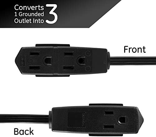 GE 3-Outlet Flat Extension Cord 15 Ft Grounded Extension Cord - Image 3