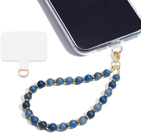 Marble Beaded Phone Wrist Strap for Women, Detachable Design by Lostars