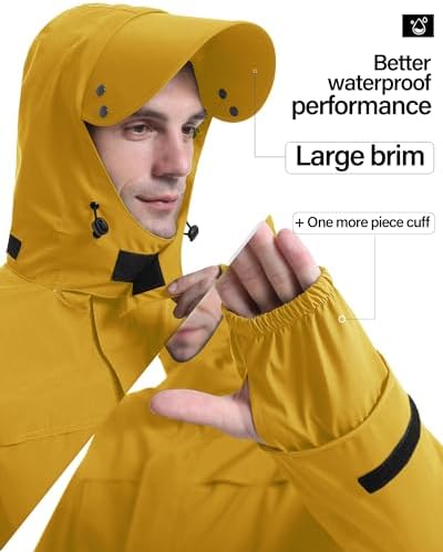 iCreek Rain Suit Waterproof Breathable Lightweight 2-Piece Rain Gear Unisex - Image 4