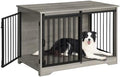 Hzuaneri 39.3" L Dog Crate Furniture Indoor Dog Kennel with Barn Door by Hzuaneri