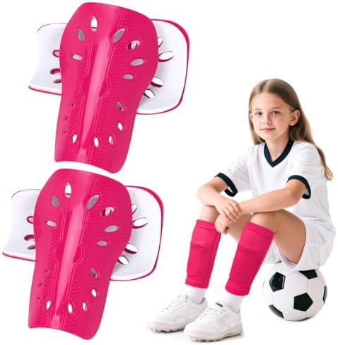 2 Pairs Shin Guards Soccer for Kids,Shin Pads Extra Lightweight Breathable Slide in Shin Guard for Football Training Match Outdoor Activities Protective Slip-in Shin Guards for Boys Girls by Unknown